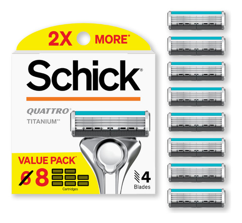Recambios De Maquinilla De Afeitar Schick Quattro Titanium D
