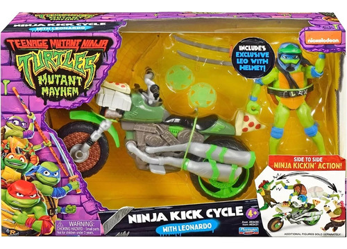 Tortugas Ninja Mutant Mayhen Leo+ Ninja Kick Cycle 83430 Pg