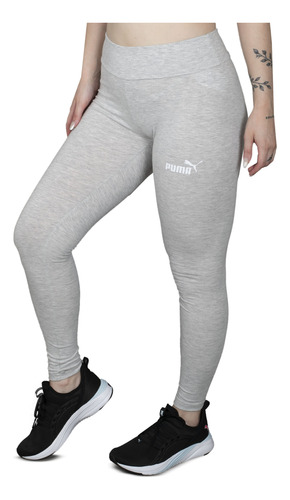 Calza Puma Power Colorblock Sportstyle Mujer Moda Gris