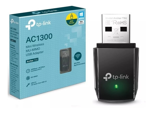 Adaptador Tp-link Archer T3u Usb Wifi Dual Band Ac1300