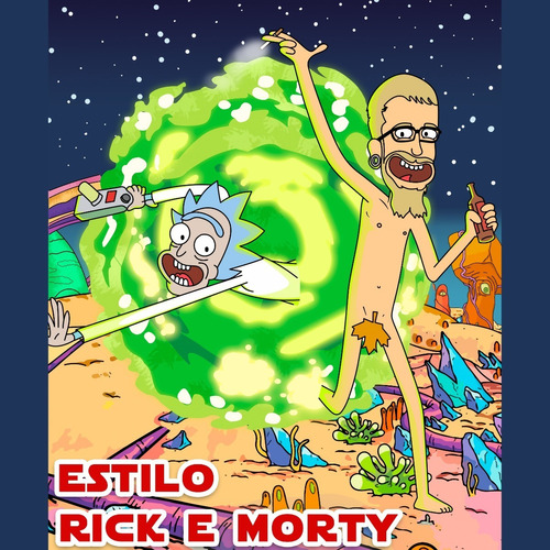 Rick Y Morty Caricatura Personalizada Pareja, Regalo 2x1