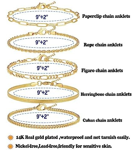 Tobilleras Para Mujer, Tobilleras De Oro Para Mujer, Resiste