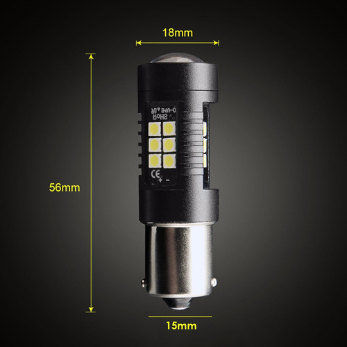 2 Focos Led Luz 1156 1157 Ba15s Bay15d P21w P21/5w Reversa