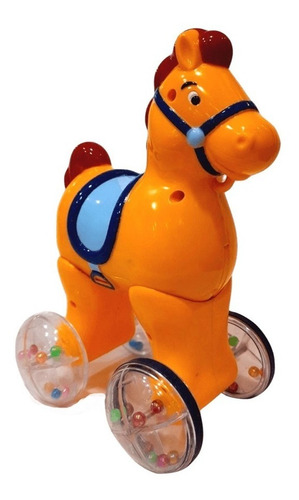 Cavalo de brinquedo com rodas e arrasto - Ktoys - Art288