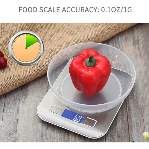 Báscula De Cocina Digital: Capacidad De 22 Libras, Pantalla
