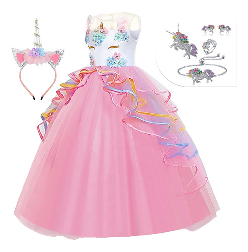 Conjunto De Disfraz Con Vestido De Princesa Unicornio