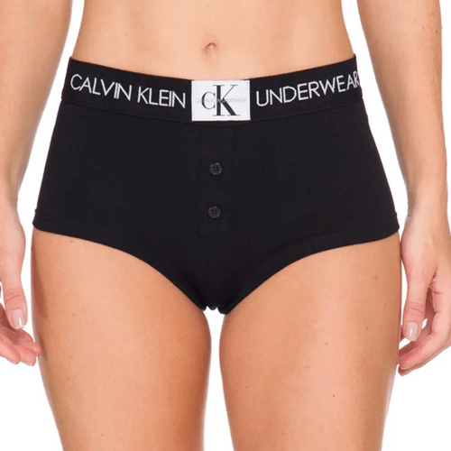 Calcinha Calvin Klein Short Boxer Monograma Com Botões Sch49