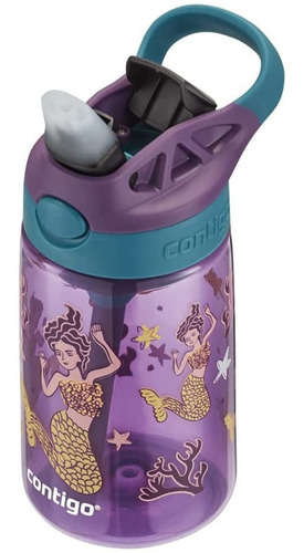 Garrafa De Água Squeeze Kids Gizmo Flip Sereia Roxo Contigo