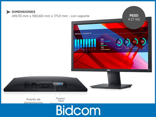 Monitor Dell 24 Led E2420h Fhd Displayport Gtía Bidcom Cuota | Cuotas sin  interés