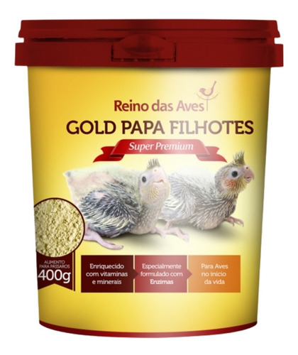 Papinha Gold Papa Filhotes Calopsita Papagaio Arara Pássaros