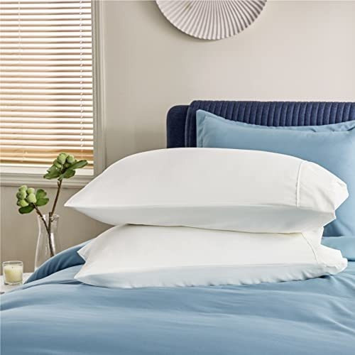 Funda Para Almohada Bedsure Microfibra 2 Piezas Color Blanco