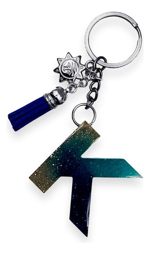 Llavero Con Inicial K Estilo Deep Ocean