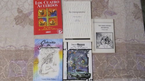 Lote 2 - Total 5 Libros Varios - Cuentos - Novelas - Etc