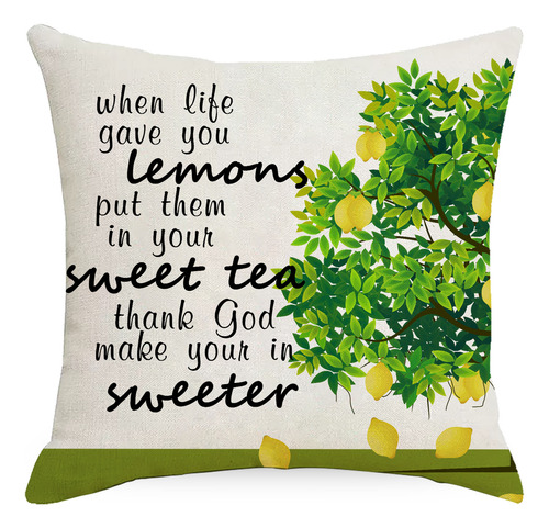 4 Fundas De Almohada Verde Limón
