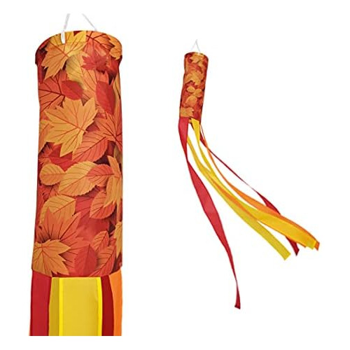 Windsock De Hojas De Otoño | Decoración Colgante Exte...