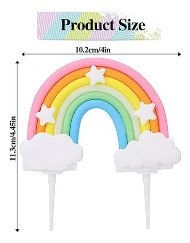 Topper Arcoíris Para Torta Y Cupcake Personalizado