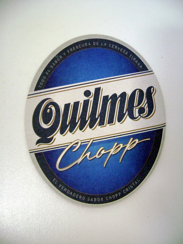 Posavaso Quilmes Chopp Cerveza Tirada Ovalado Raro 09 Boedo