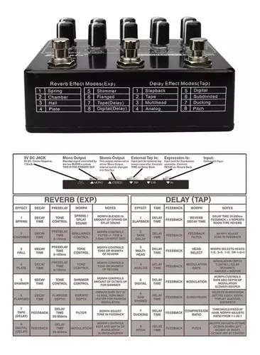 Pedal Guitarra Demonfx Rdw Reverb Delay Workstation | Frete grátis