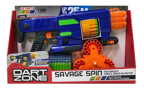 Pistola Ametralladora Lanza Dardos Dart Zone Savage Spin