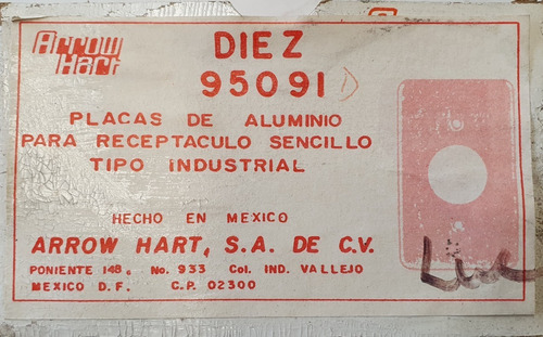 Imagen 4 de 4 de Placa Aluminio Anodizado Color Oro 35 Mm Arrow Hart 95091-d