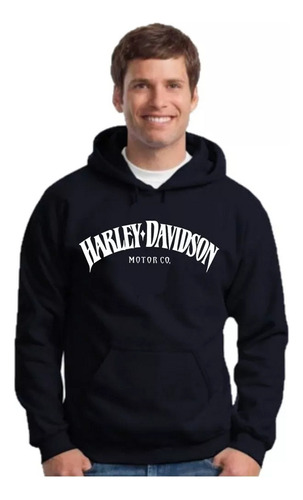 Buzo Canguro Harley Davidson - Hoodie - Logo Largo Infantil