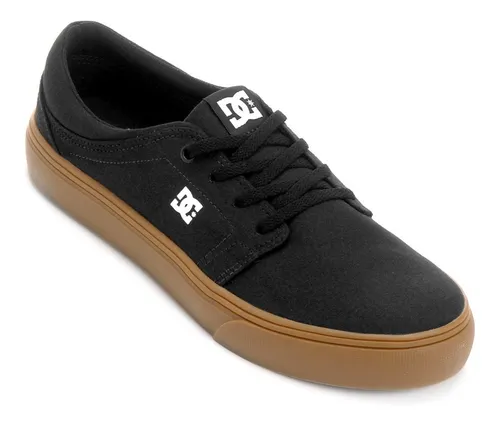 Tenis Dc Preto Sola Marrom Trase Tx Masculino Skate Original