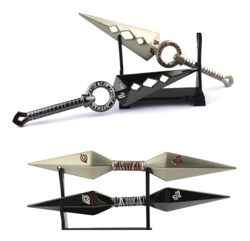 Imagen 5 de 7 de Set De Kunai Naruto (7 Accesorios + Collar + Gancho)