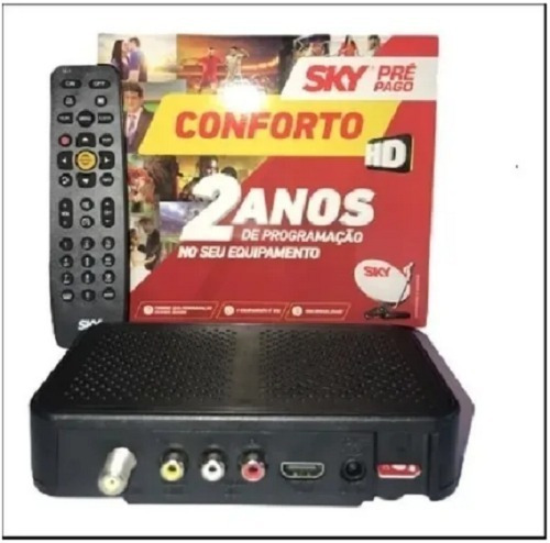 Imagem 3 de 3 de Receptor Sky Pre Pago Conforto Hd 2 Anos