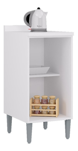 Imagen 2 de 3 de Mueble Bajo De Cocina Vitoria 1 Puerta 40 Cm Blaco