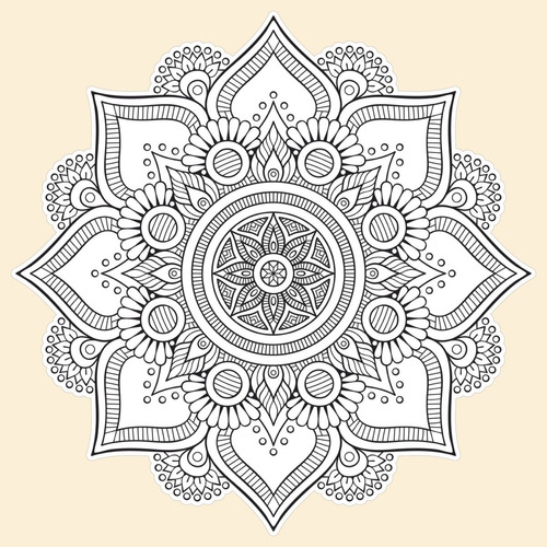 Vinilo Decorativo Mandala Mantra Byn