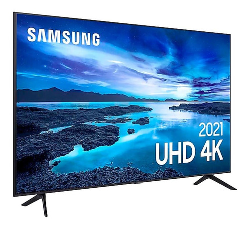 Imagem 3 de 5 de Smart Tv Samsung 50 Un50au7700gxzd Uhd 4k Cinza Titan Bivolt