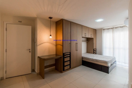 Imagem 12 de 17 de Apartamento Studio Mobiliado 30m², 01 Dormitório, 01 Banheiro E 01 Vaga Na Garagem. Condomínio Com Portaria, Segurança 24hrs, Piscina, Academia, - 22062402 - 71153155