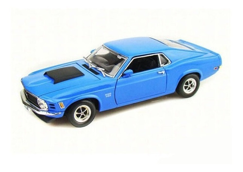 Auto Colección Mustang Boss 429 1970 Azul   1:24 - Motor Max