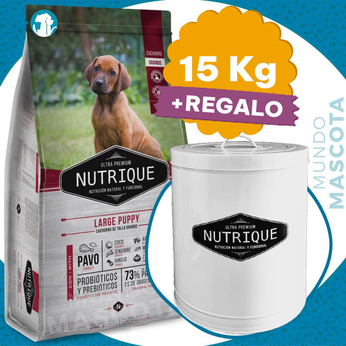 Alimento Perro Cachorro Nutrique Raza Grande 15 Kg + Envío