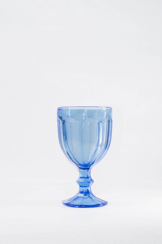 Copas De Vidrio P/vino O Agua Country Gris Facetada Set X 6