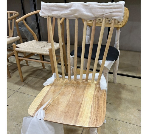 Silla Comedor Windsor Nórdica Madera Maciza Rubberwood