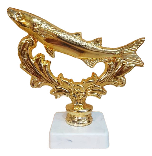 Trofeo Plástico Pesca Con Laurel Base Baja - Souvenir