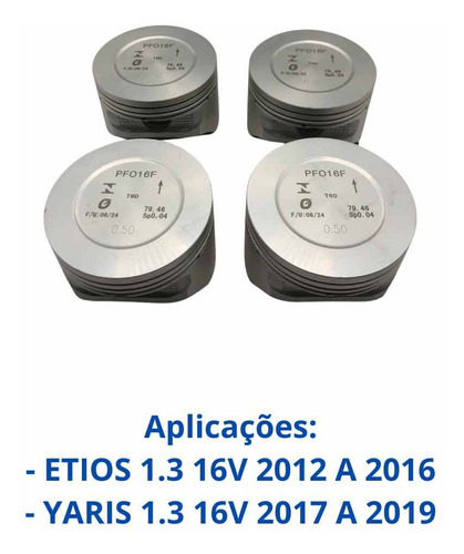 Pistao Toyota Etios E Yaris 1.3 16v Dohc Std Takao