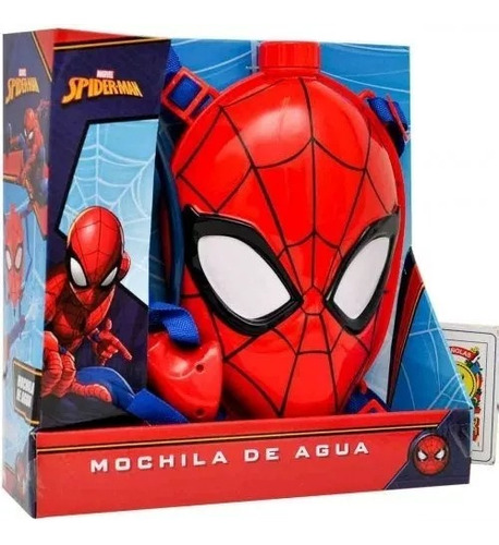 Mochila Con Pistola De Agua Superheroes En Caja Spiderman