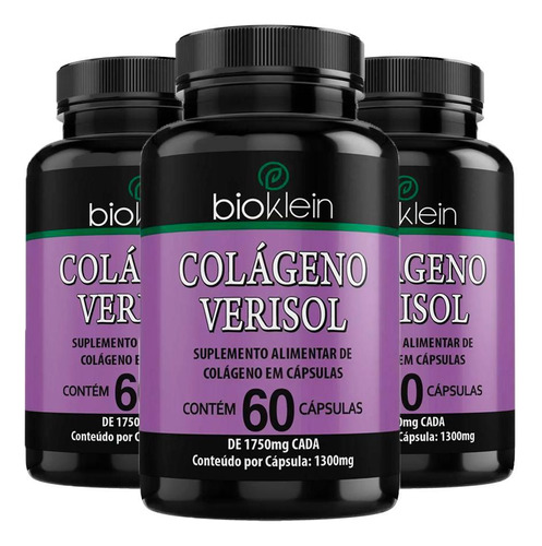 Kit 3 Colágeno Verisol - 60 Cápsulas - Bioklein