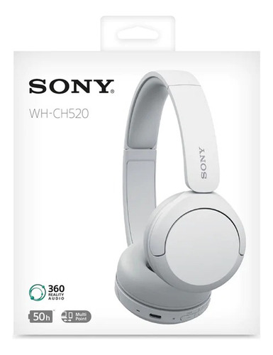 Audífonos Sony Inalámbricos Wh-ch520 Color Blanco