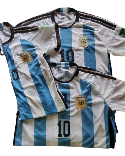 Camiseta Futbol Equipo Argentina 2 Estrellas Clasica