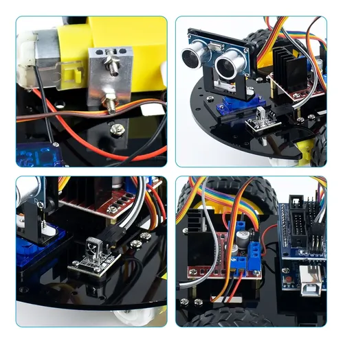 Kit De Chasis Robot Inteligente 2WD Con Codificador De Velocidad – Compatible Con Arduino – Motores CC 1:48 – Ideal Para Proyectos DIY