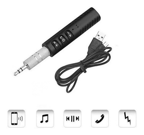 Imagen 5 de 10 de Receptor Bluetooth Usb Auto Microfono Manos Libres Estereo