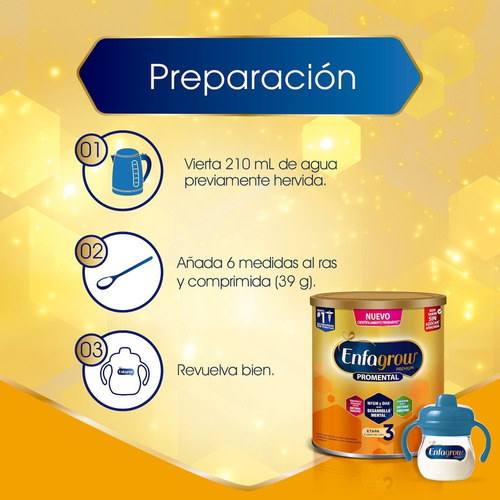 Leche De Crecimiento Enfagrow Etapa 3, Lata 800 G