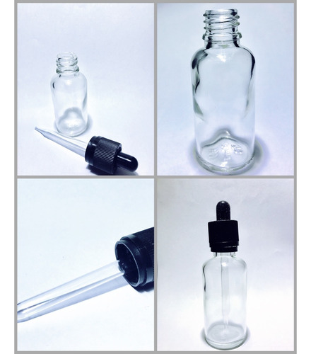 Imagen 2 de 5 de Envase Gotero Frasco Botellita Vidrio 50ml