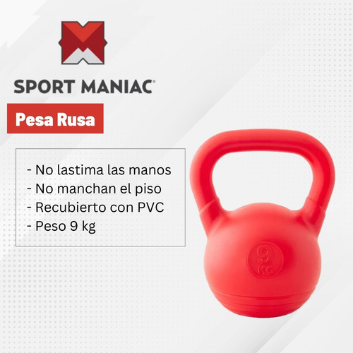 Imagen 7 de 8 de Set De 3 Pesas Rusas Vacias Para Llenar En Casa 5 - 7 - 9 Kg