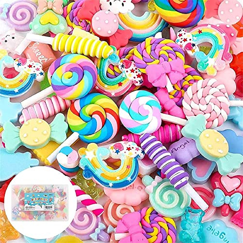 120 Piezas Slime Charms Cute Set Resin Charms Mixed Can...