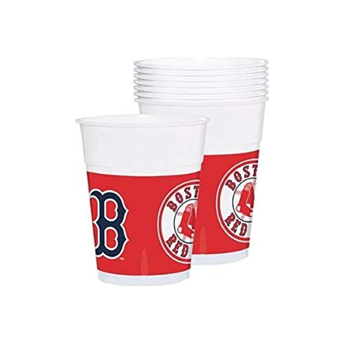 Vajilla Amscan Baseball Dream Boston Sox Vasos De Plastico 2
