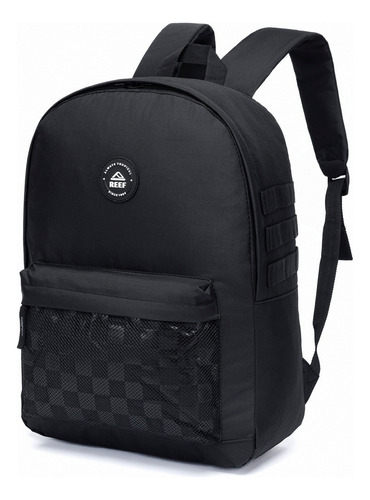 Mochila Masculina Reef Casual Faculdade Trabalho Cor Preto/branco